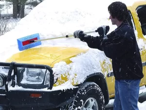 Teenage Car Snow Remover